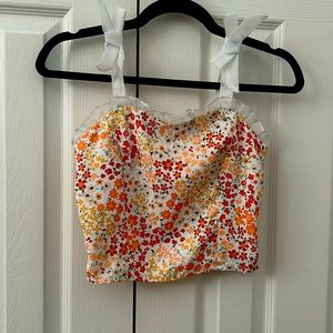 SHEIN flower cropped tank teens size 12-13